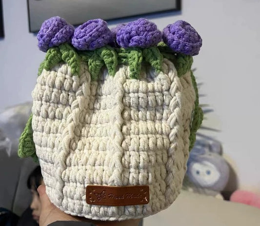 Leo's - Purple Rose Bouquet Bag